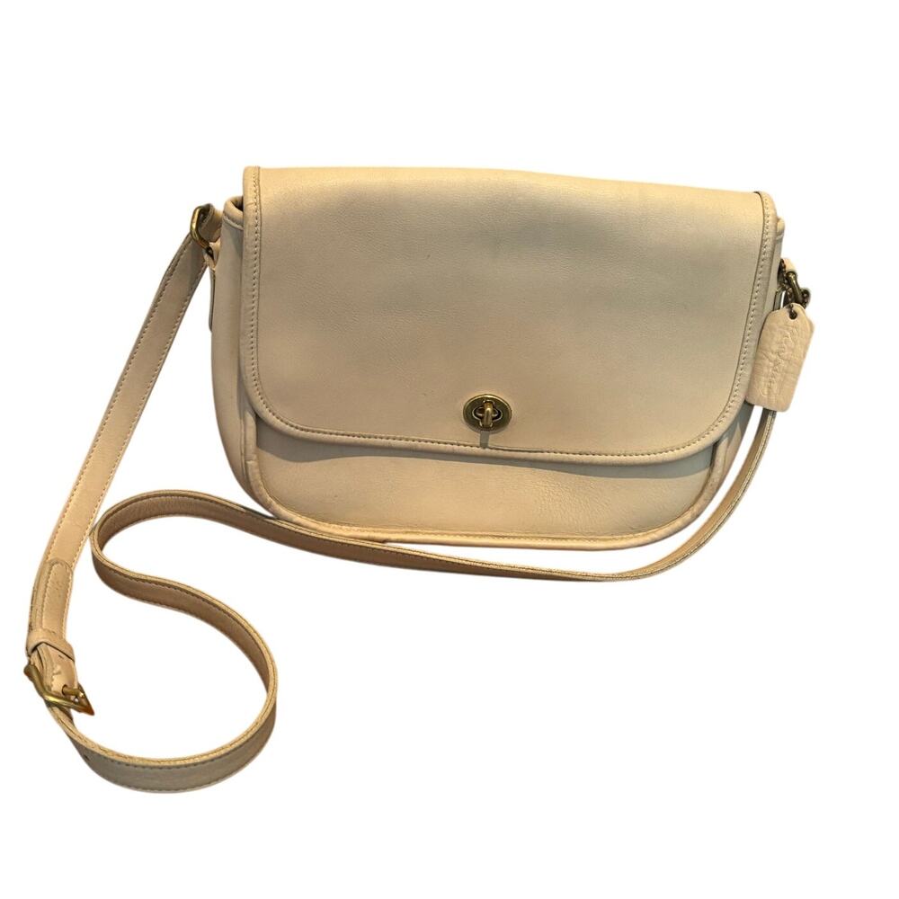 Vintage Coach Cream Crossbody Bag